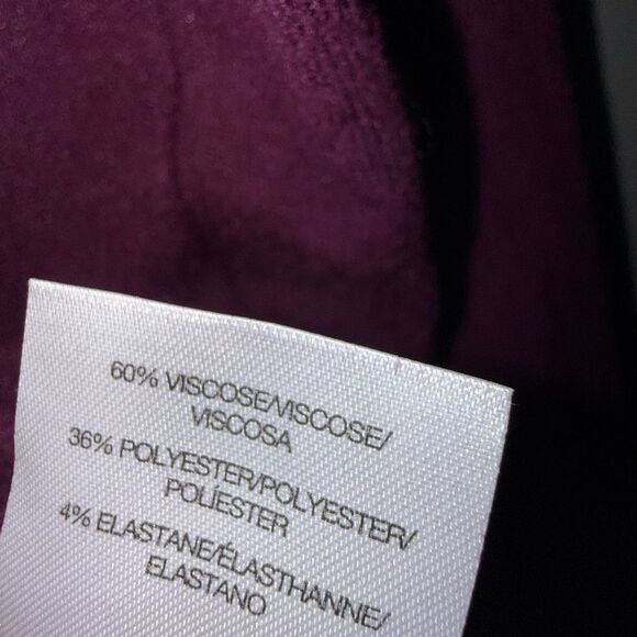 Lucky Brand Burgundy Crewneck Knit Long Sleeve Top Medium - Picture 6 of 7